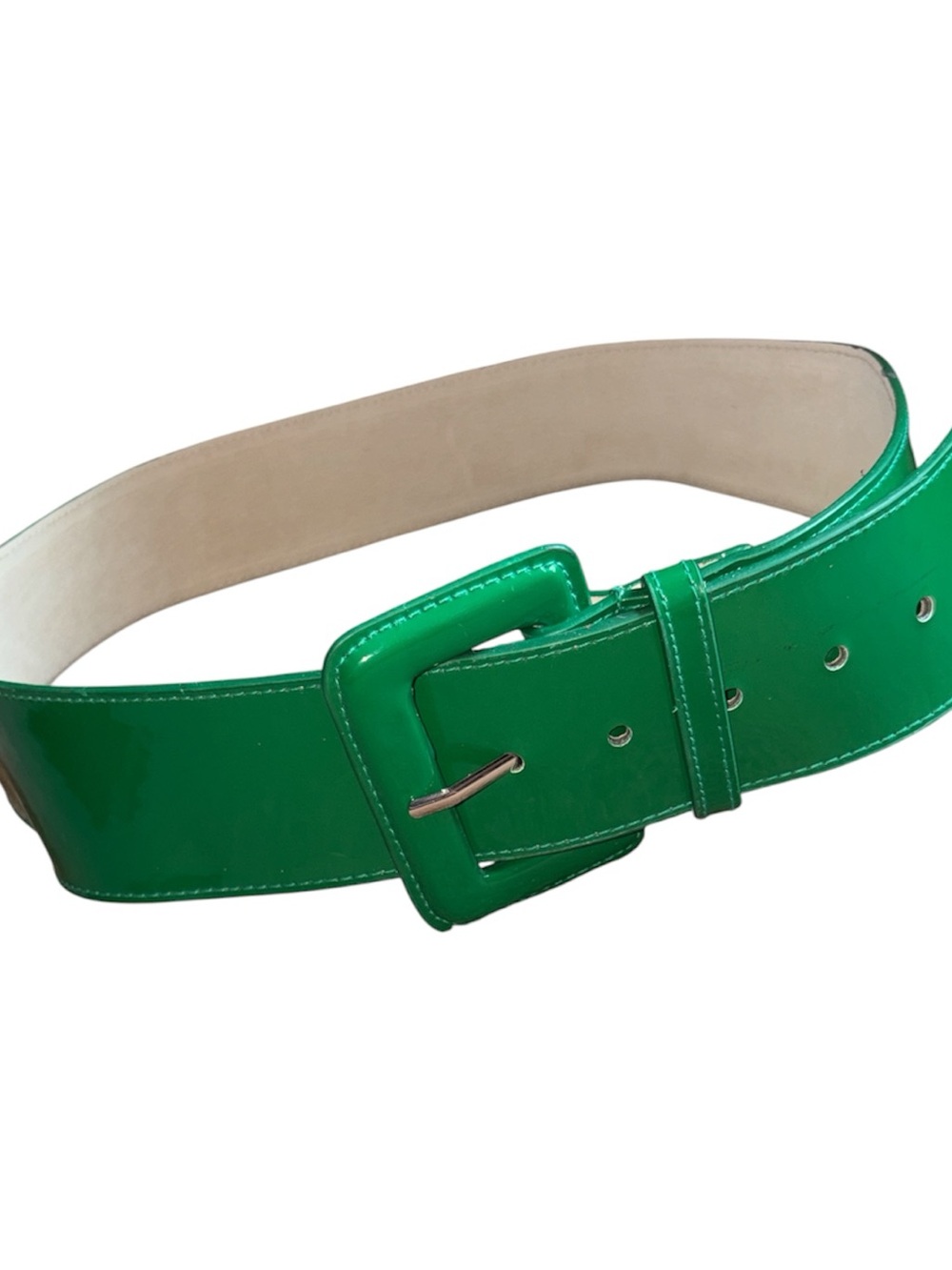 Lake shore drive Wide Patent Leather Belt in Bright Green m
